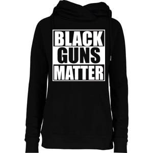 Black Guns Matter 2nd Amendment Womens Funnel Neck Pullover Hood