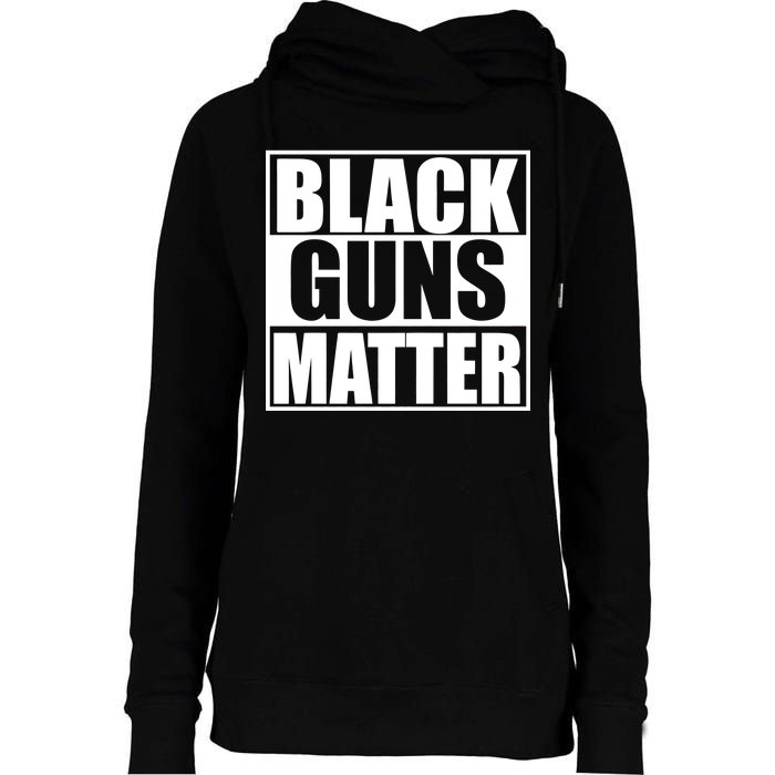 Black Guns Matter 2nd Amendment Womens Funnel Neck Pullover Hood