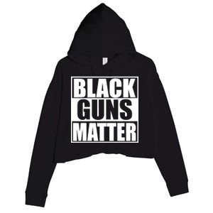 Black Guns Matter 2nd Amendment Crop Fleece Hoodie