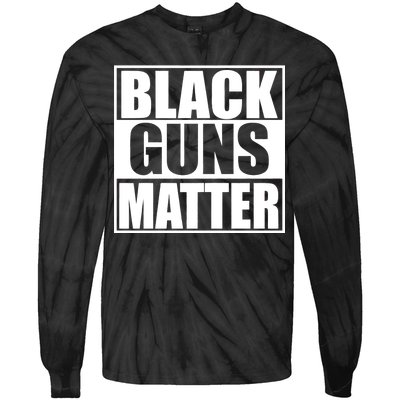 Black Guns Matter 2nd Amendment Tie-Dye Long Sleeve Shirt