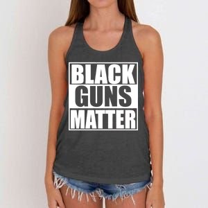 Black Guns Matter 2nd Amendment Women's Knotted Racerback Tank