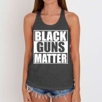 Black Guns Matter 2nd Amendment Women's Knotted Racerback Tank