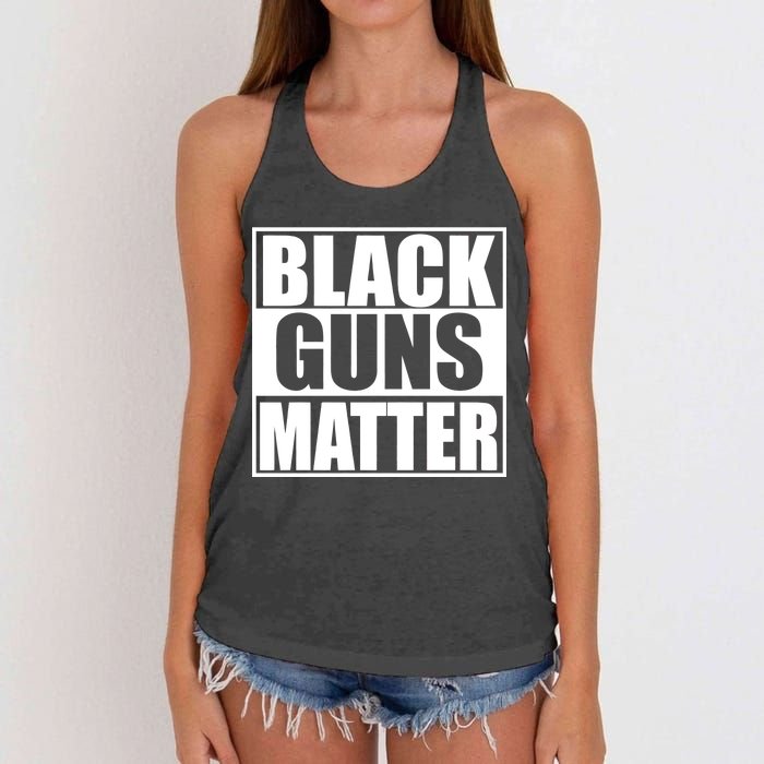 Black Guns Matter 2nd Amendment Women's Knotted Racerback Tank