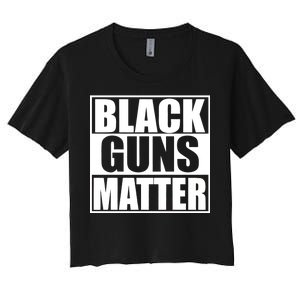 Black Guns Matter 2nd Amendment Women's Crop Top Tee