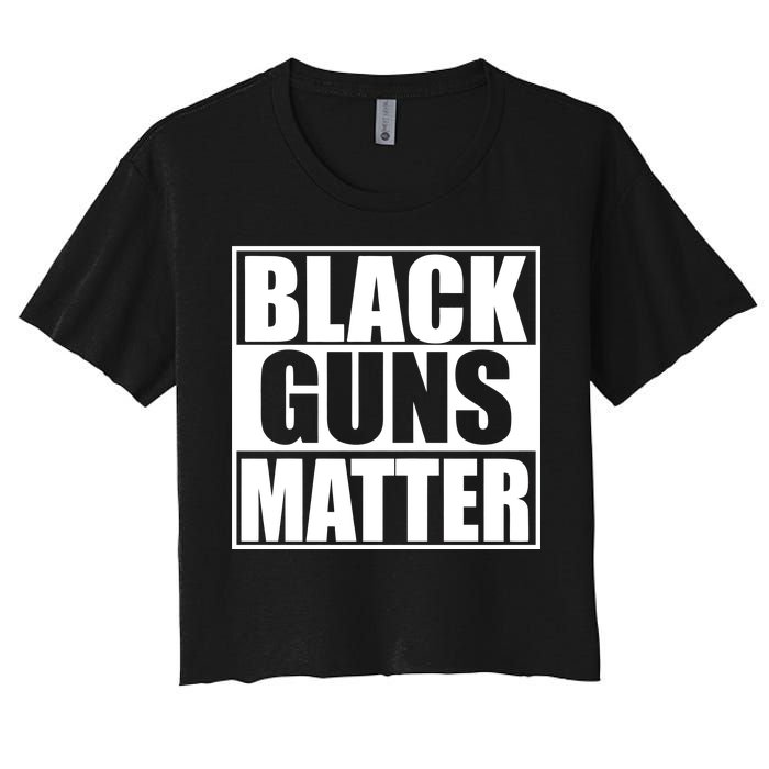 Black Guns Matter 2nd Amendment Women's Crop Top Tee