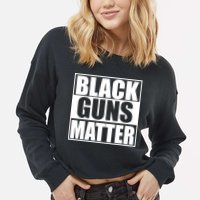 Black Guns Matter 2nd Amendment Cropped Pullover Crew