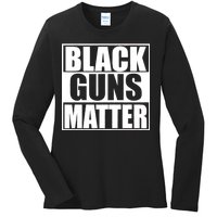 Black Guns Matter 2nd Amendment Ladies Long Sleeve Shirt