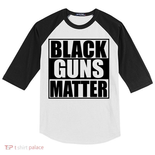 Black Guns Matter 2nd Amendment Kids Colorblock Raglan Jersey