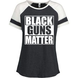 Black Guns Matter 2nd Amendment Enza Ladies Jersey Colorblock Tee