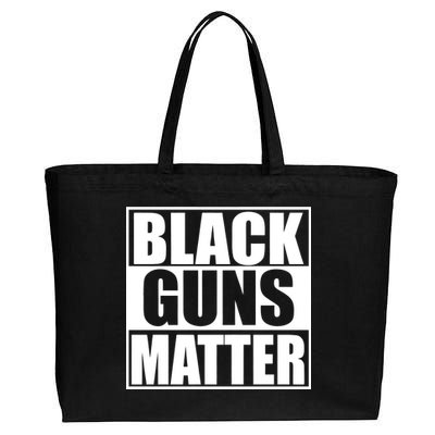 Black Guns Matter 2nd Amendment Cotton Canvas Jumbo Tote