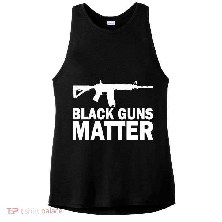 Black Guns Matter AR-15  Ladies PosiCharge Tri-Blend Wicking Tank