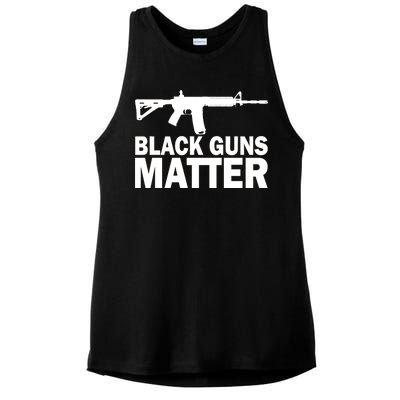 Black Guns Matter AR-15  Ladies PosiCharge Tri-Blend Wicking Tank