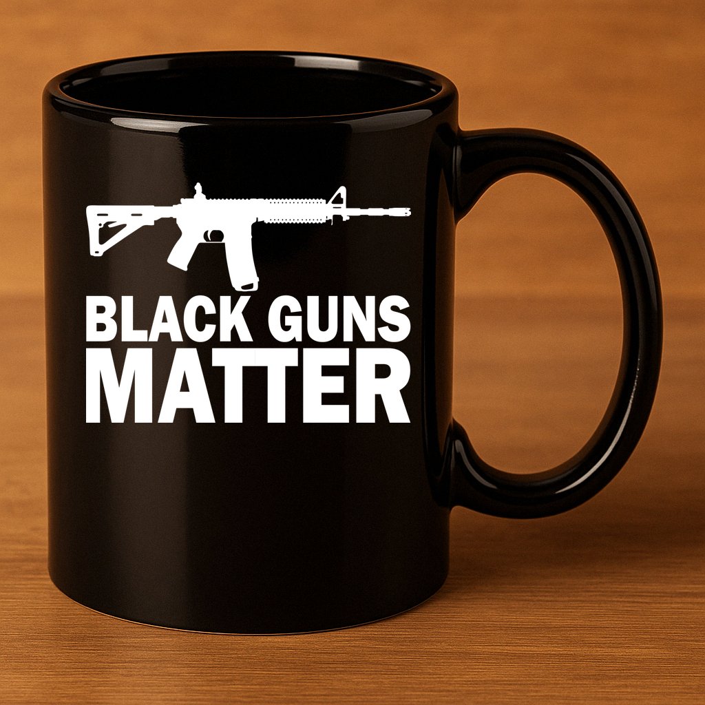 Black Guns Matter AR-15  11oz C Handle Ceramic Mug
