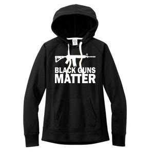 Black Guns Matter AR-15  Women's Fleece Hoodie