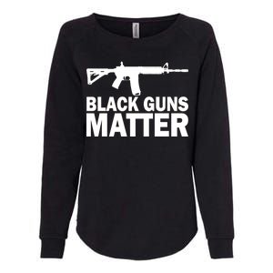 Black Guns Matter AR-15  Womens California Wash Sweatshirt