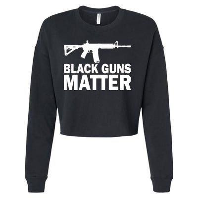 Black Guns Matter AR-15  Cropped Pullover Crew