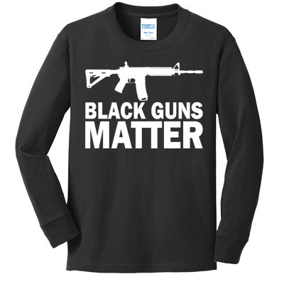 Black Guns Matter AR-15  Kids Long Sleeve Shirt