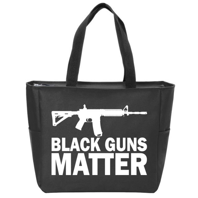 Black Guns Matter AR-15  Zip Tote Bag