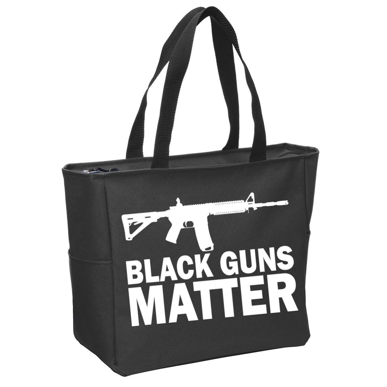 Black Guns Matter AR-15  Zip Tote Bag
