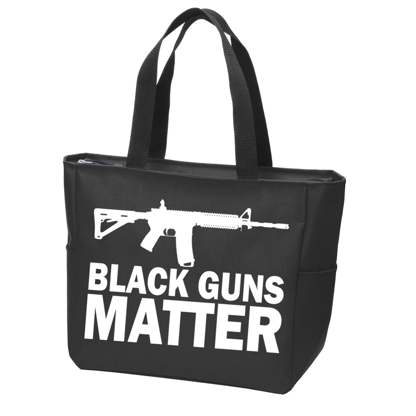 Black Guns Matter AR-15  Zip Tote Bag