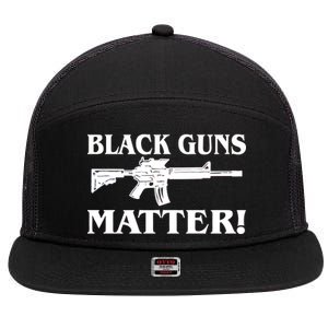 Black Guns Matter AR-15 2nd Amendment 7 Panel Mesh Trucker Snapback Hat