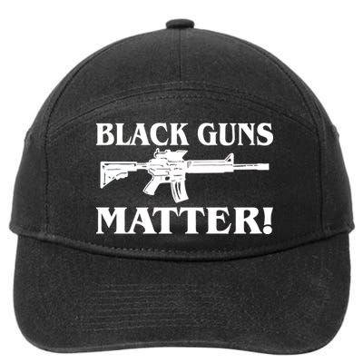 Black Guns Matter AR-15 2nd Amendment 7-Panel Snapback Hat