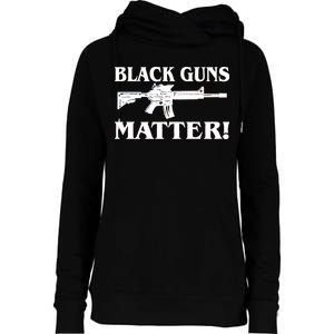 Black Guns Matter AR-15 2nd Amendment Womens Funnel Neck Pullover Hood