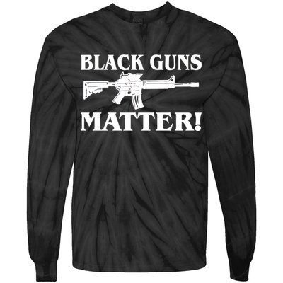 Black Guns Matter AR-15 2nd Amendment Tie-Dye Long Sleeve Shirt