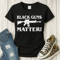 Black Guns Matter AR-15 2nd Amendment Womens T-Shirt