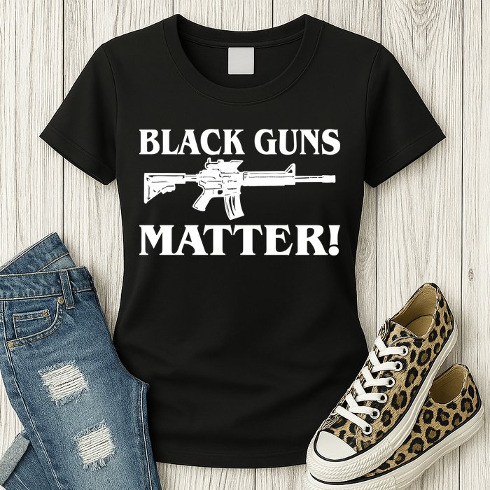 Black Guns Matter AR-15 2nd Amendment Womens T-Shirt
