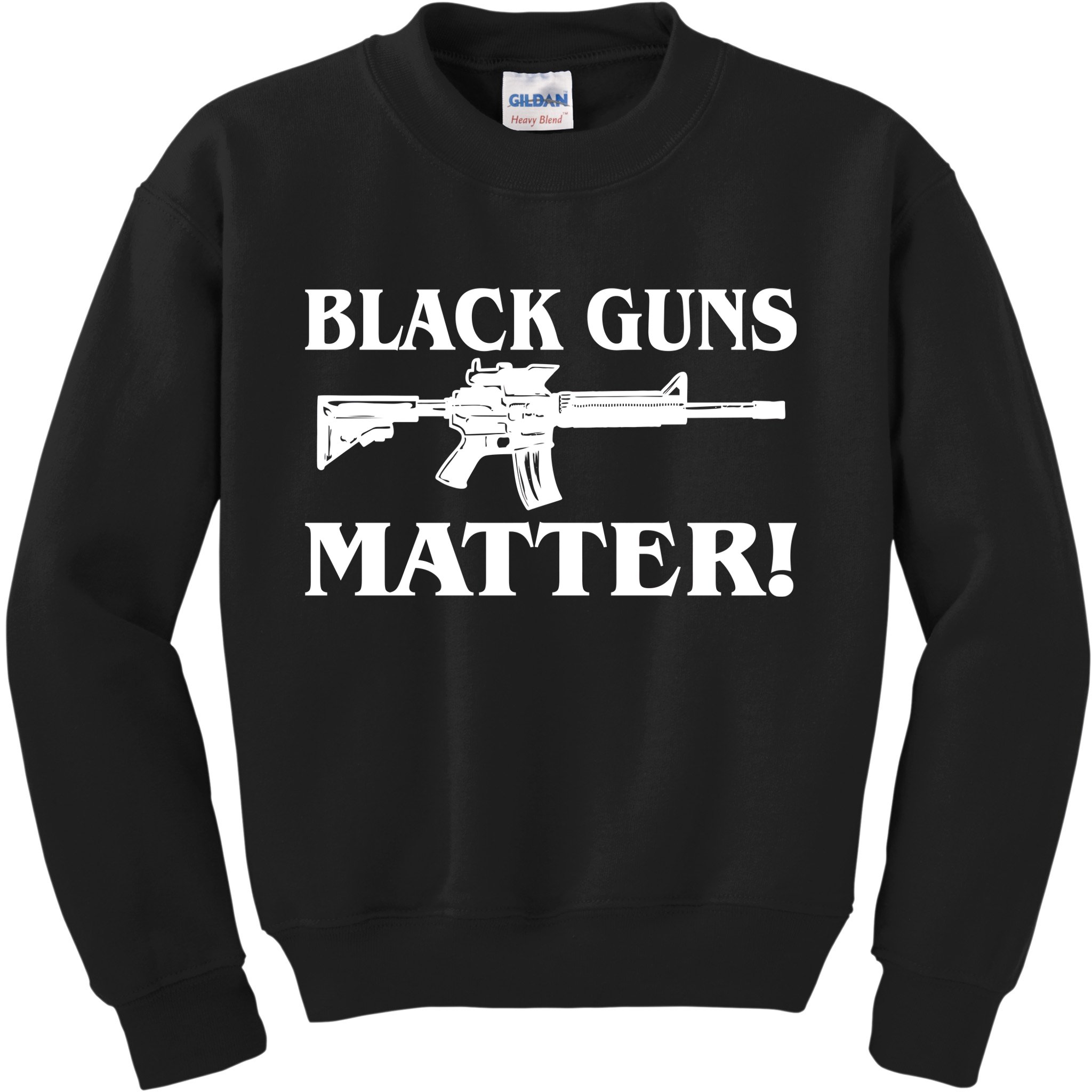 Black Guns Matter AR-15 2nd Amendment Kids Sweatshirt