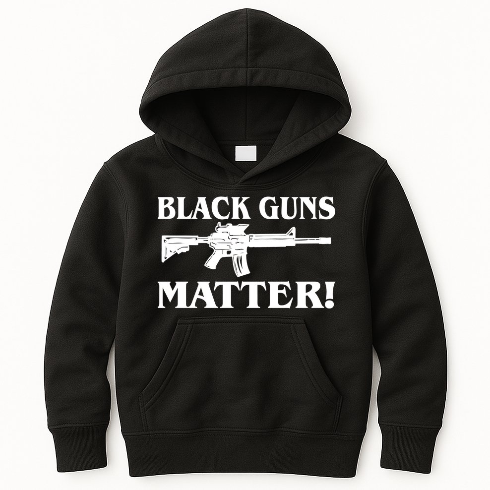 Black Guns Matter AR-15 2nd Amendment Kids Hoodie
