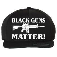 Black Guns Matter AR-15 2nd Amendment Wool Snapback Cap