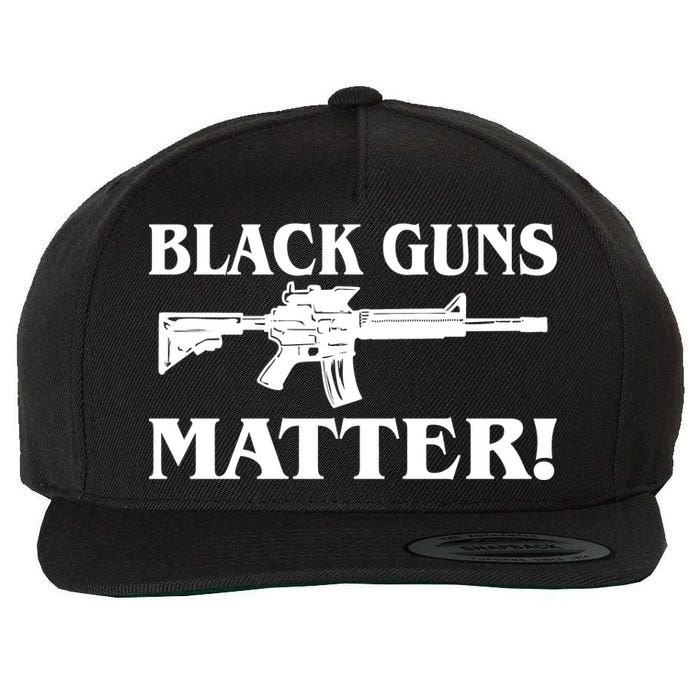 Black Guns Matter AR-15 2nd Amendment Wool Snapback Cap
