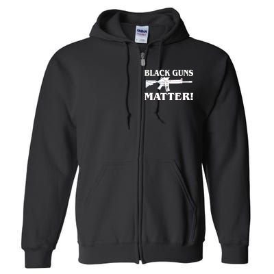 Black Guns Matter AR-15 2nd Amendment Full Zip Hoodie