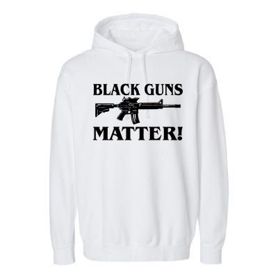 Black Guns Matter AR-15 2nd Amendment Garment-Dyed Fleece Hoodie