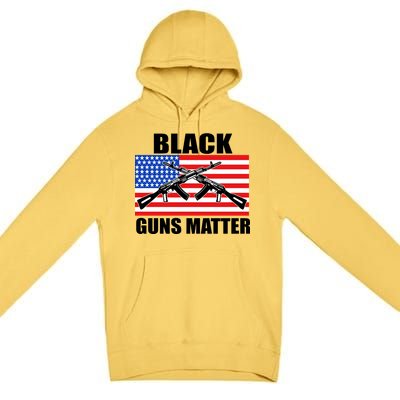 Black Guns Matter USA 2nd Amendment Premium Pullover Hoodie