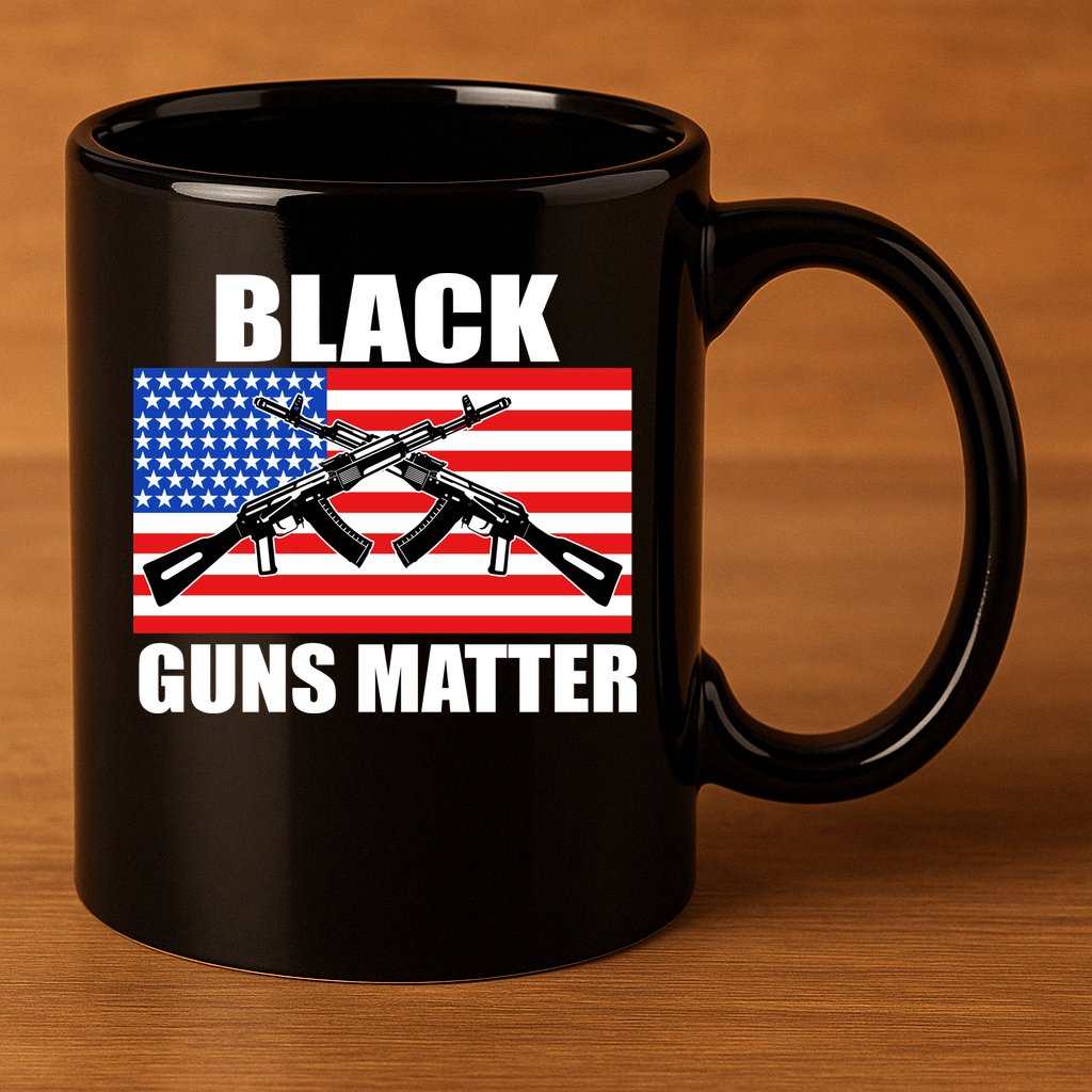 Black Guns Matter USA 2nd Amendment 11oz C Handle Ceramic Mug