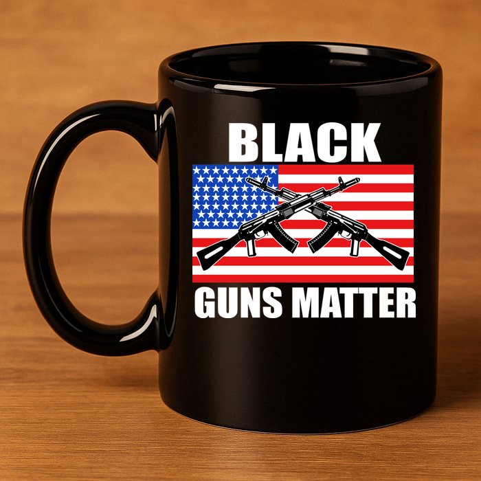 Black Guns Matter USA 2nd Amendment 11oz C Handle Ceramic Mug