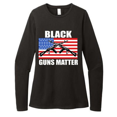 Black Guns Matter USA 2nd Amendment Womens CVC Long Sleeve Shirt