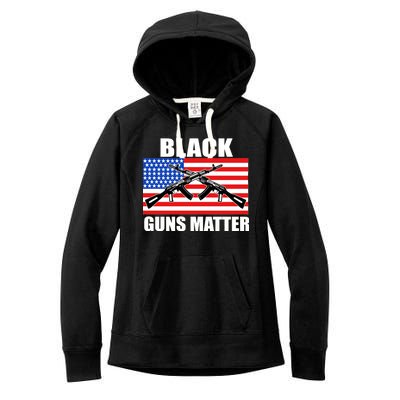 Black Guns Matter USA 2nd Amendment Women's Fleece Hoodie