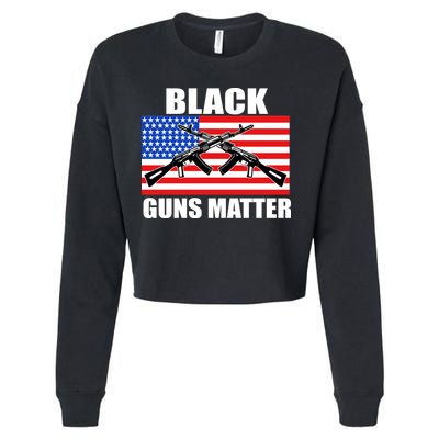 Black Guns Matter USA 2nd Amendment Cropped Pullover Crew