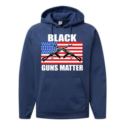 Black Guns Matter USA 2nd Amendment Performance Fleece Hoodie