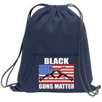 Black Guns Matter USA 2nd Amendment Sweatshirt Cinch Pack Bag