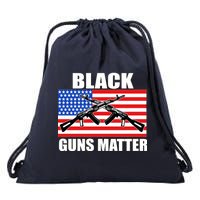 Black Guns Matter USA 2nd Amendment Drawstring Bag