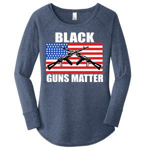 Black Guns Matter USA 2nd Amendment Women's Perfect Tri Tunic Long Sleeve Shirt