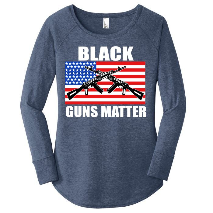 Black Guns Matter USA 2nd Amendment Women's Perfect Tri Tunic Long Sleeve Shirt