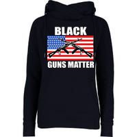 Black Guns Matter USA 2nd Amendment Womens Funnel Neck Pullover Hood