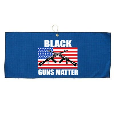 Black Guns Matter USA 2nd Amendment Large Microfiber Waffle Golf Towel