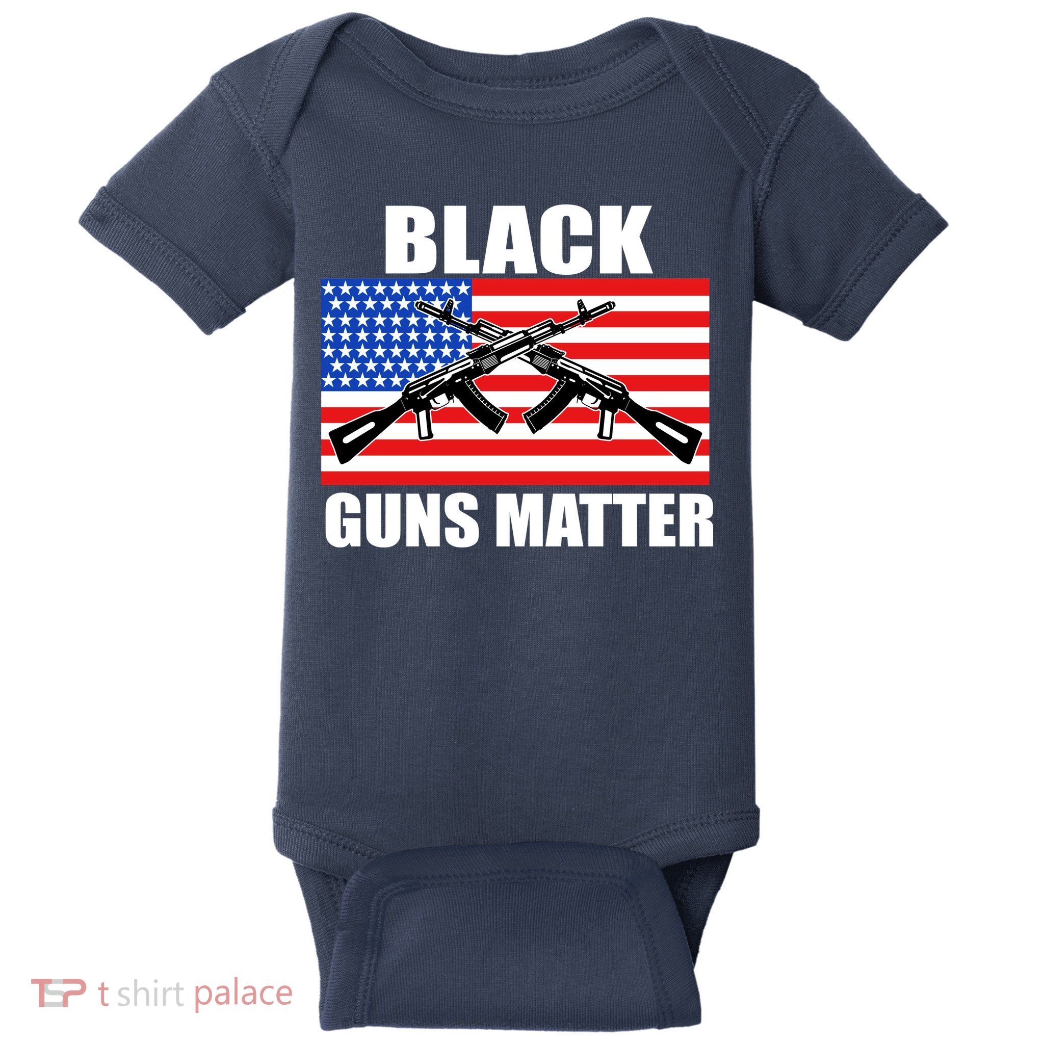 Black Guns Matter USA 2nd Amendment Baby Bodysuit
